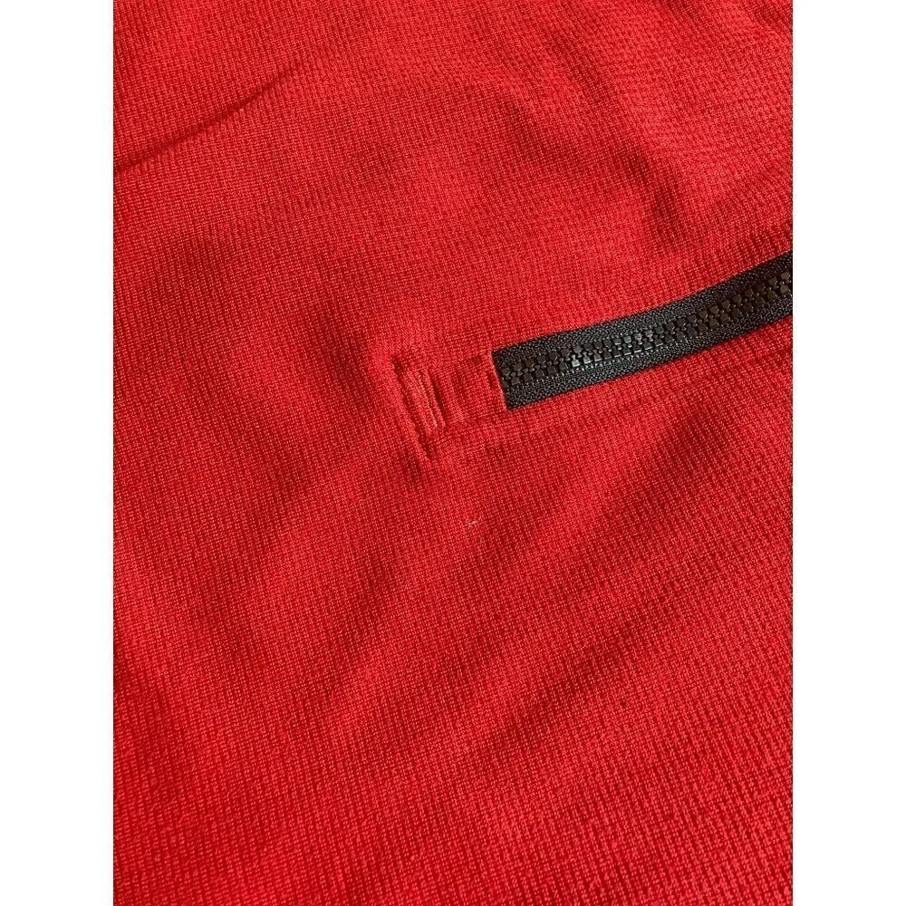 Adidas Long Sleeve Shirt‎ Mens M 1/4 Zip Honda Classic Waffle Golf Deep Red